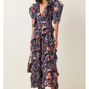 Ulla Johnson Aurora Ruffled Cotton Dress SZ 2